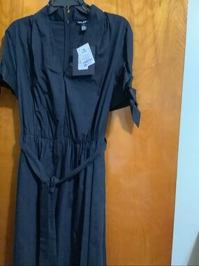 Halston Heritage Black Short-Sleeve Wrap Dress